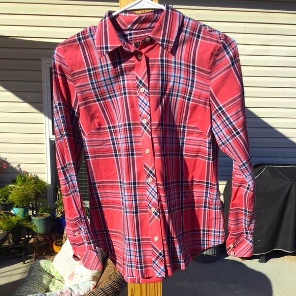 Talbots button up plaid shirt size small P NEW western gorpcore southwest petite - Picture 1 of 10